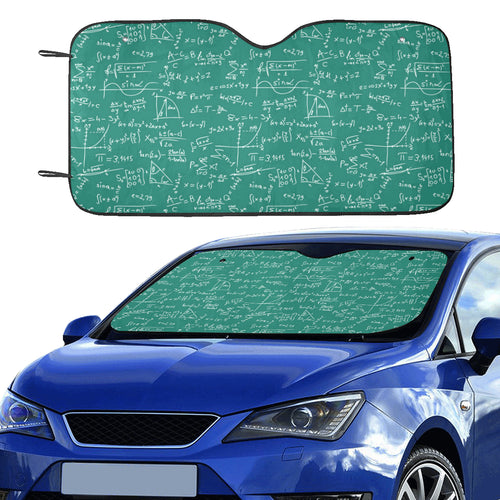 Math Pattern Print Design 01 Car Sun Shade