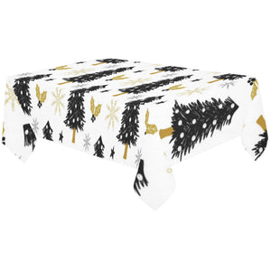 Christmas tree holly snow star pattern Tablecloth