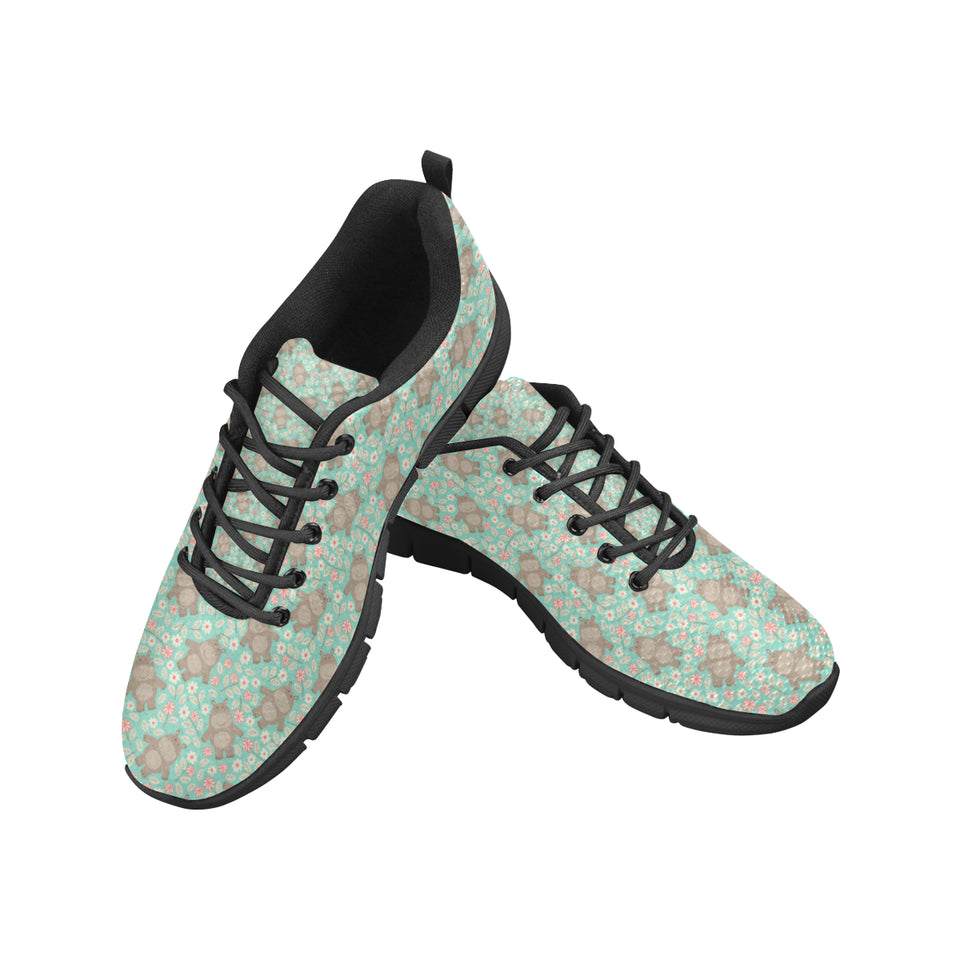Hippopotamus Pattern Print Design 02 Women's Sneaker Shoes