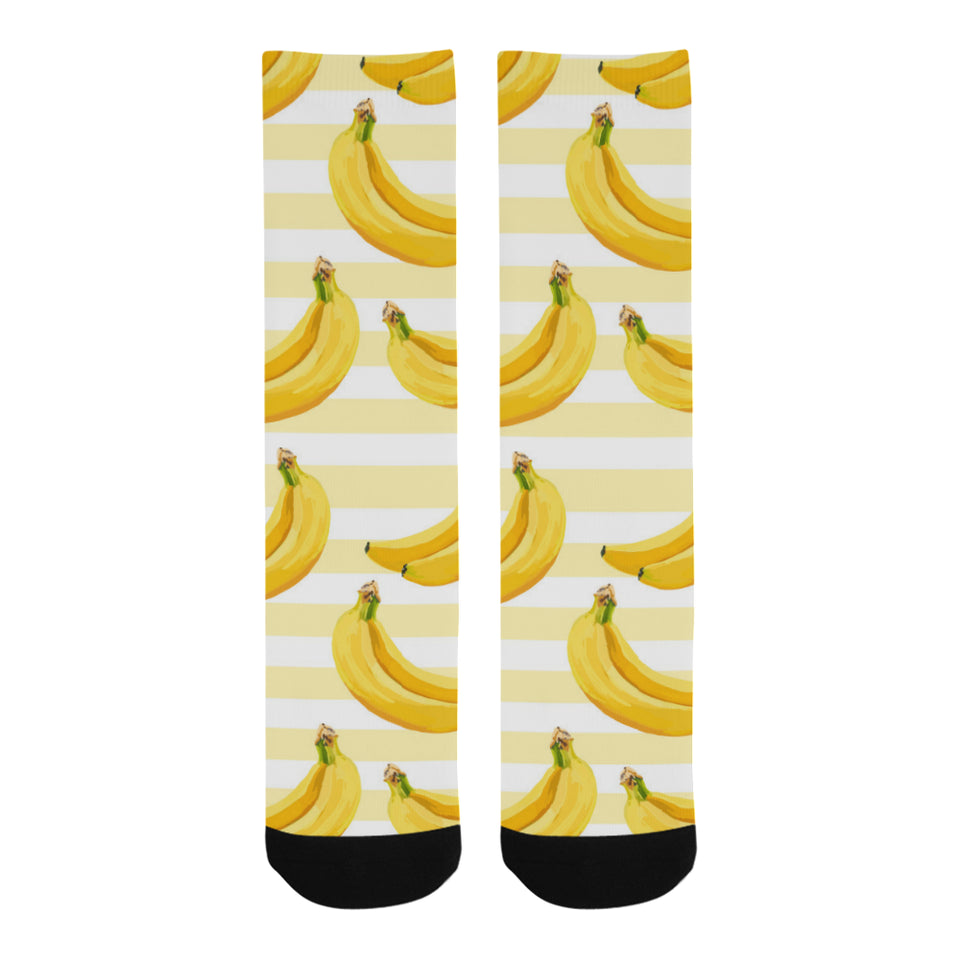 Banana pattern blackground Crew Socks