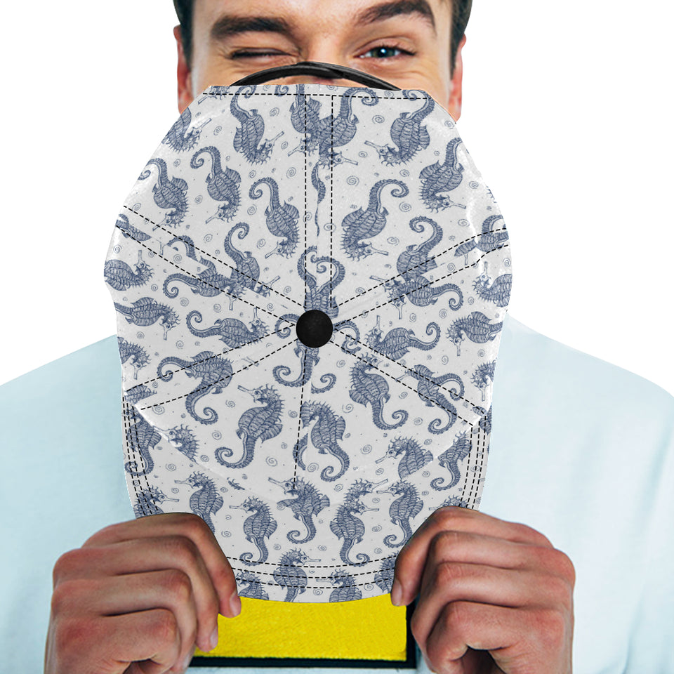 Seahorse pattern background All Over Print Snapback Cap