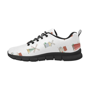 windmill design pattern Women's Sneaker Shoes
