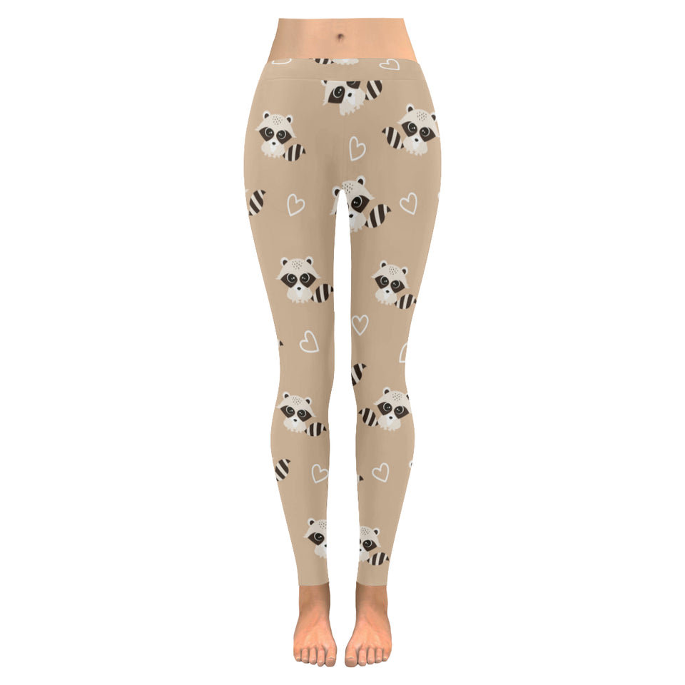 Cute raccoon heart pattern Women's Legging Fulfilled In US