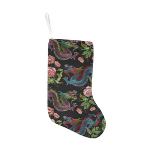 Dragons flower pattern Christmas Stocking