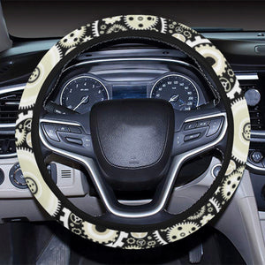 Gear Pattern Print Design 02 Car Steering Wheel Cover