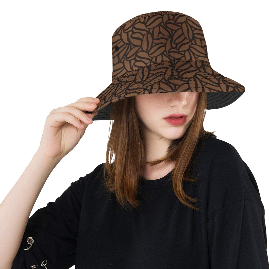 coffee bean pattern Unisex Bucket Hat