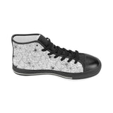 Spider web cobweb pattern Women's High Top Canvas Shoes Black