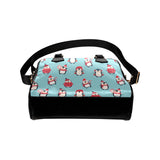 Cute penguin christmas  design pattern Shoulder Handbag