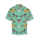 Colorful horses pattern Men's All Over Print Hawaiian Shirt