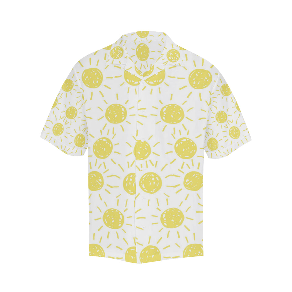 hand drawn sun pattern Men's All Over Print Hawaiian Shirt