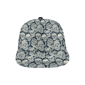 Sugar skull black white pattern All Over Print Snapback Cap