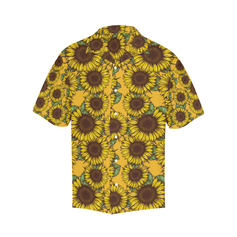 Sunflower pattern Men's All Over Print Hawaiian Shirt