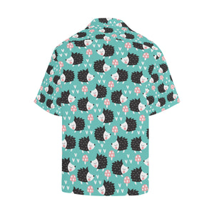 Hedgehog Pattern Print Design 03 Men's All Over Print Hawaiian Shirt (Model T58)