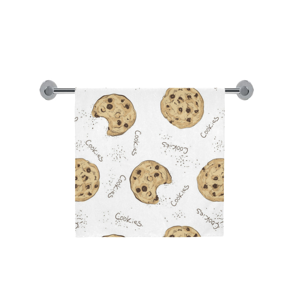 Sketch style cookie pattern Bath Towel