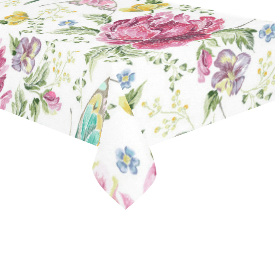 Hand drawn butterfly rose Tablecloth