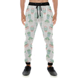 Pastel color cactus pattern Unisex Casual Sweatpants