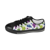 Grape pattern Kids' Boys' Girls' Low Top Canvas Shoes Black