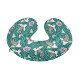 Koi Fish Carp Fish lotus pattern U-Shaped Travel Neck Pillow