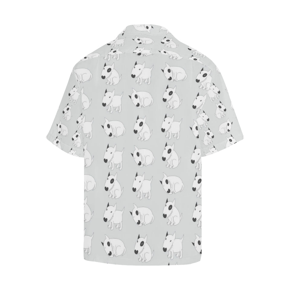 Bull Terrier Pattern Print Design 01 Men's All Over Print Hawaiian Shirt (Model T58)