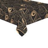 Gold peacock feather pattern Tablecloth