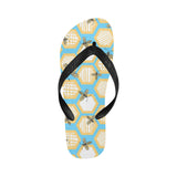 Bee honeycomb pattern Unisex Flip Flops