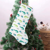 watercolor crocodile pattern Christmas Stocking