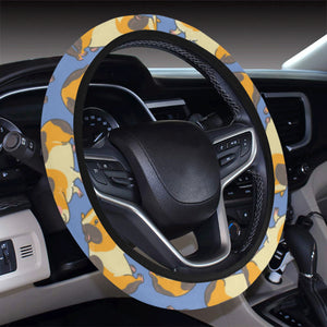 Guinea Pig Pattern Print Design 02 Car Steering Wheel Cover