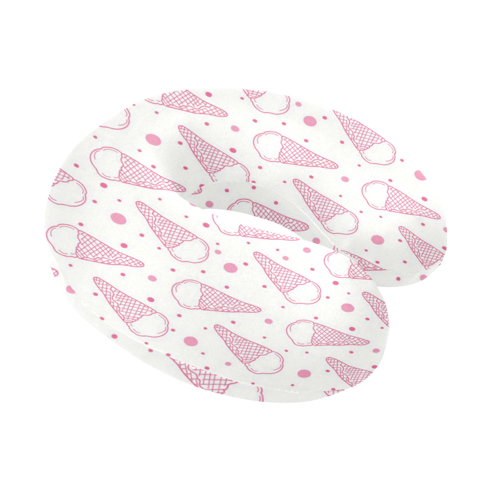 Hand drawn ice cream pattern U-Shaped Travel Neck Pillow
