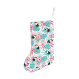 Toucan tropical flower leave pattern Christmas Stocking