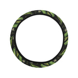 Green Peas Pattern Print Design 02 Car Steering Wheel Cover