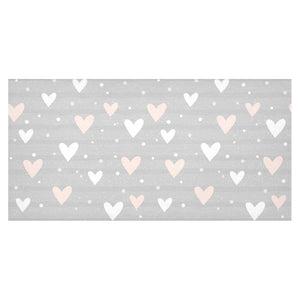 Heart pattern gray background Tablecloth