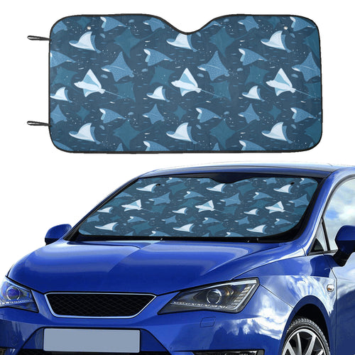 Stingray Pattern Print Design 04 Car Sun Shade