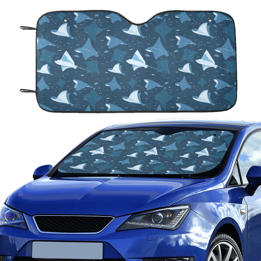 Stingray Pattern Print Design 04 Car Sun Shade
