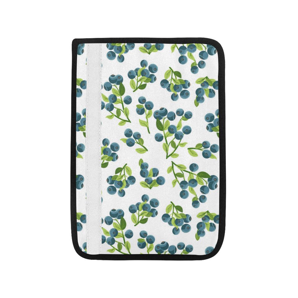 blueberry white background Car Seat Belt Cover