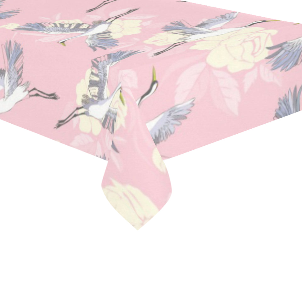 Japanese crane rose pattern Tablecloth