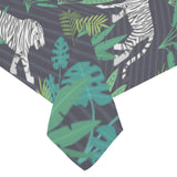 white bengal tigers tropical plant Tablecloth