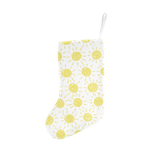 hand drawn sun pattern Christmas Stocking