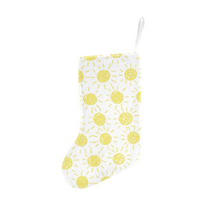 hand drawn sun pattern Christmas Stocking