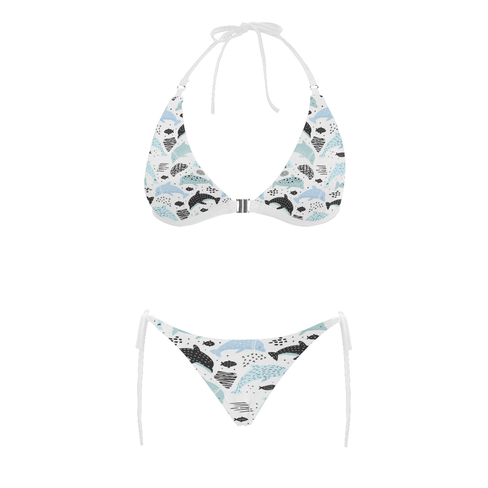 Cute dolphins Childish Style pattern Sexy Bikinis Two-Piece Swimsuits