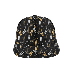 saxophone design pattern All Over Print Snapback Cap