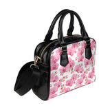pink purple orchid pattern background Shoulder Handbag