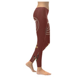 Fancy Carp red background Women's Legging Fulfilled In US