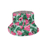 Watermelons tropical palm leaves pattern Unisex Bucket Hat