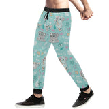 Cute koalas blue background pattern Unisex Casual Sweatpants