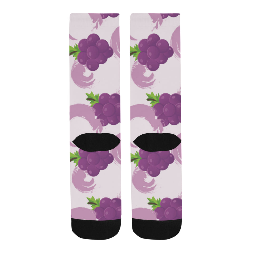 Cute Grape pattern Crew Socks