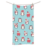 Cute penguin christmas design pattern Bath Towel