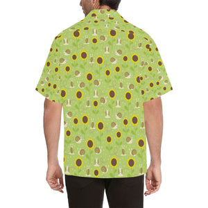 Snail Pattern Print Design 01 Men's All Over Print Hawaiian Shirt (Model T58)