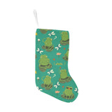 Cute frog dragonfly design pattern Christmas Stocking