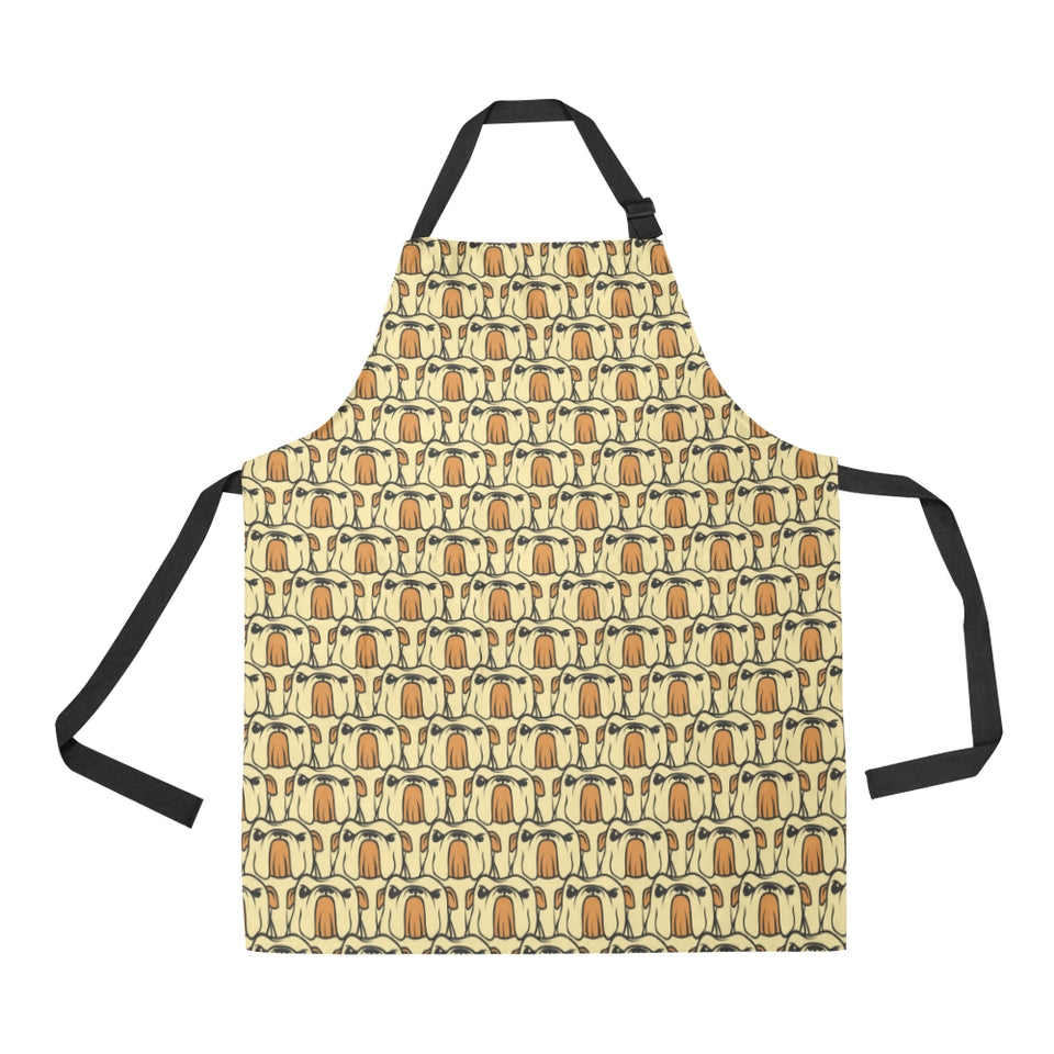 English Bulldog Pattern Print Design 02 All Over Print Adjustable Apron