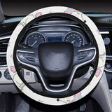 Cute poodle dog star pattern Car Steering Wheel Cover